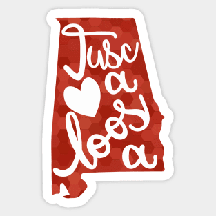 Tuscaloosa Alabama Map Crimson Tide Sticker